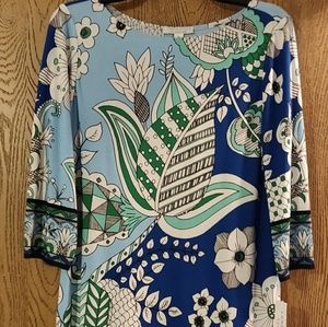 Blue floral dress new sz 12